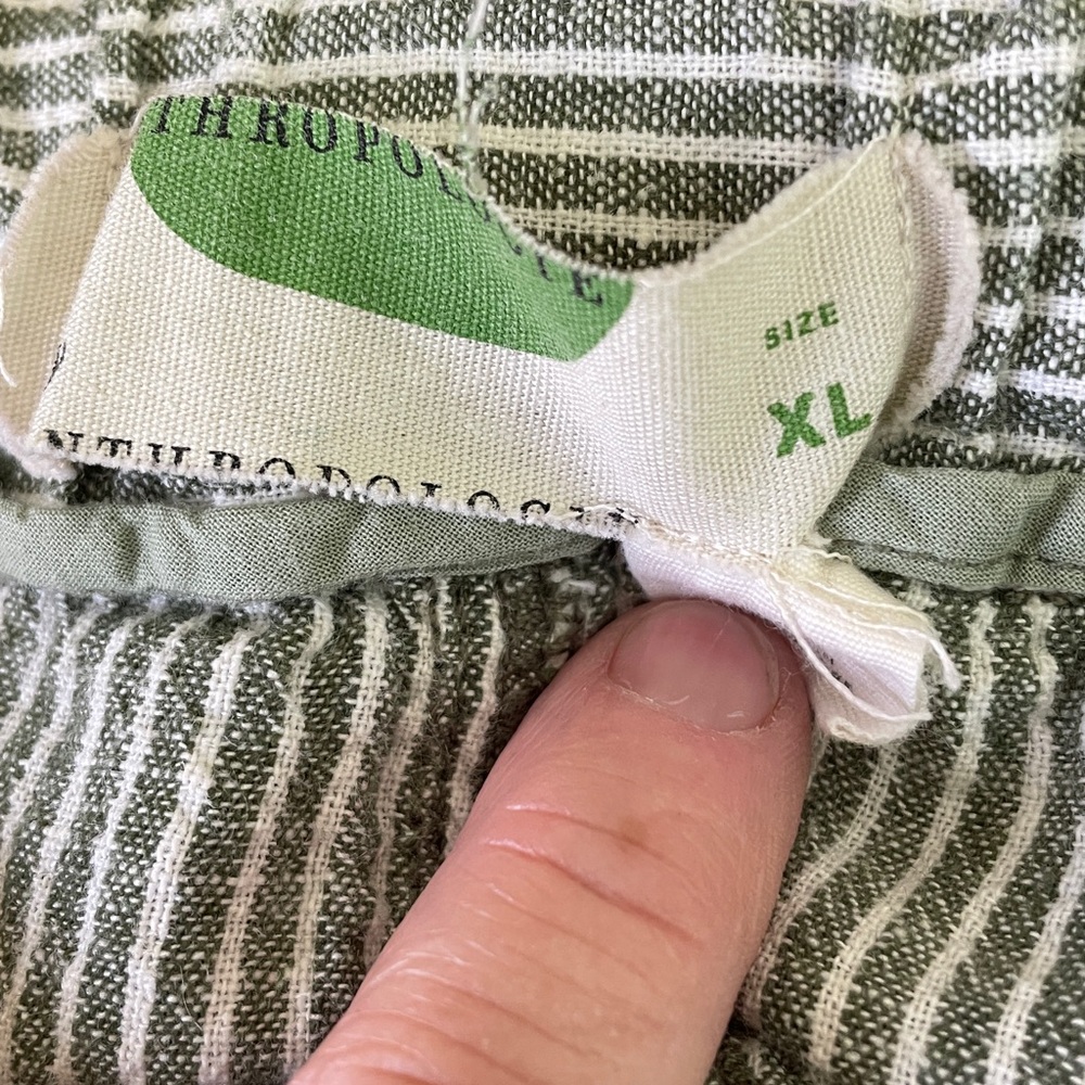 Anthropologie pants Seashore Linen Blend Striped - Picture 6 of 12